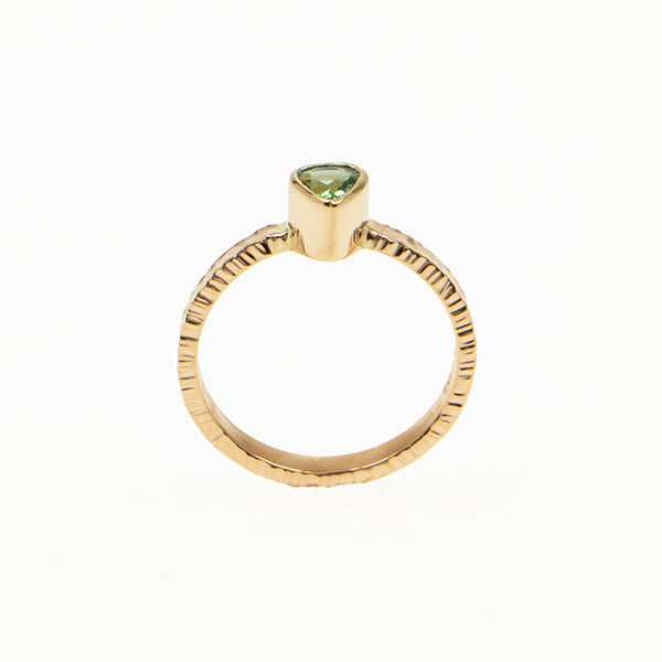 Mint Green Tourmaline Faceted Ring