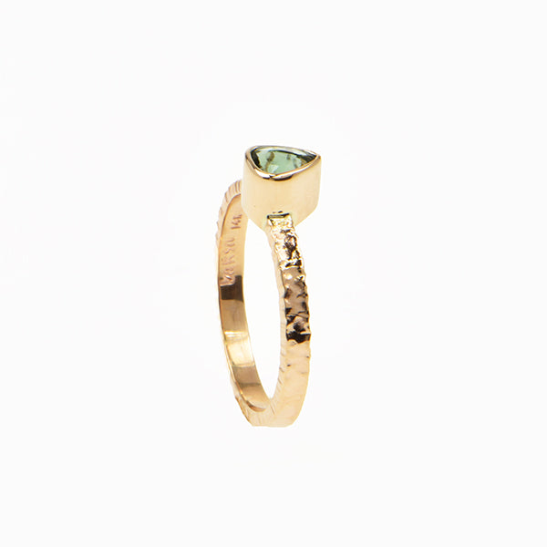 Mint Green Tourmaline Faceted Ring