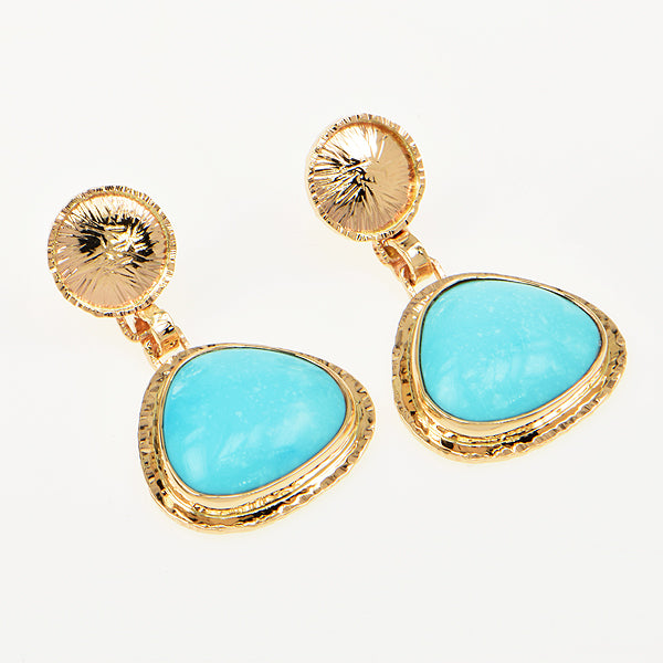 Sleeping Beauty Turquoise Cabochon Earrings