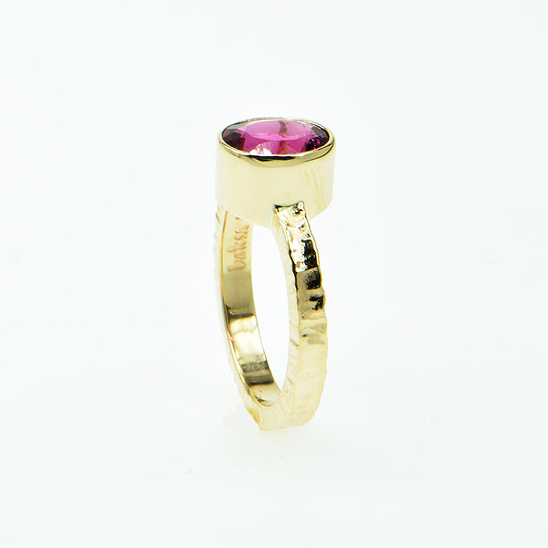 Rubellite Tourmaline Faceted Ring