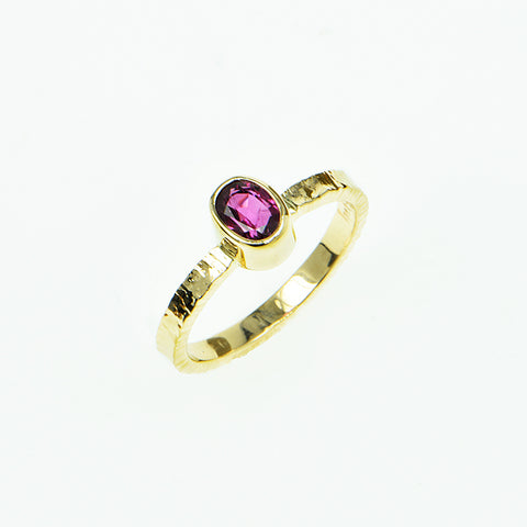 Burma Ruby Faceted Ring