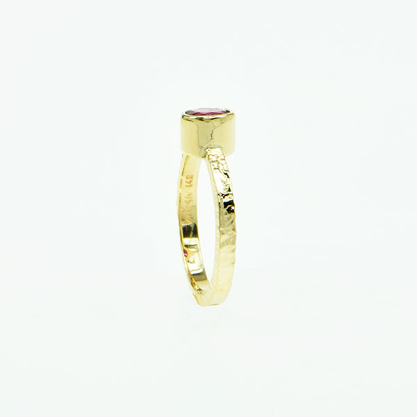 Burma Ruby Faceted Ring